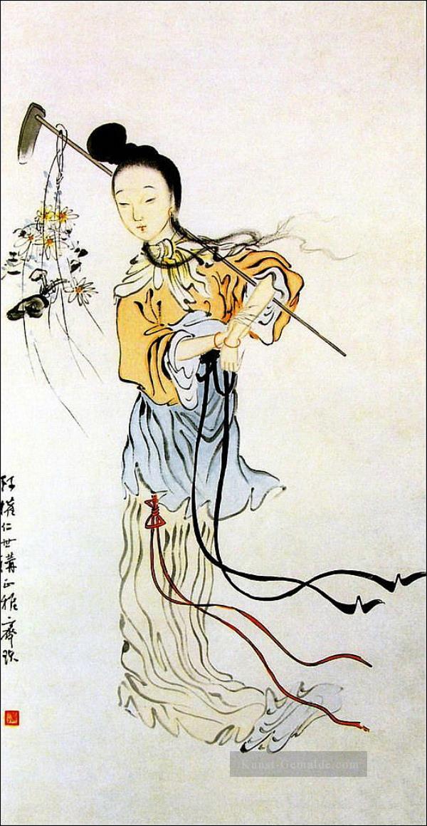 Qi Baishi kleines Mädchen Chinesische Malerei Ölgemälde